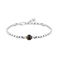 Bracciale Morellato Uomo Pietre in Acciaio Occhio di tigre S1750 - S1750